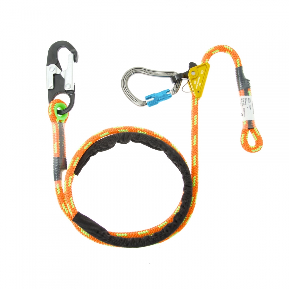 Jelco 13242 Adjustable Rope Safety Lanyard With Aluminum Snap Hook