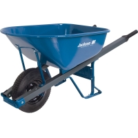 Steel Contractor Wheelbarrow with Steel Handles & Flat Free Tire