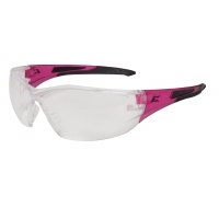 Delano Wrap-Around Safety Glasses, Pink Frame (Mirror Lens)