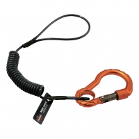 Coiled Tool Lanyard with Single Carabiner 2lbs