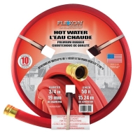 Red Contractor Grade Hot Water Hose 3/4" 50"