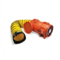 Axial AC Plastic Blower w/ Canister & Ducting 12" w/ 25ft Ducting