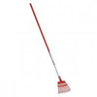 Fixed Tine Shrub Rake, 11 Tines, Aluminum Handle 8"