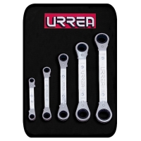 12-Point Flat Ratcheting Box-End Wrenches 5 Piece Set