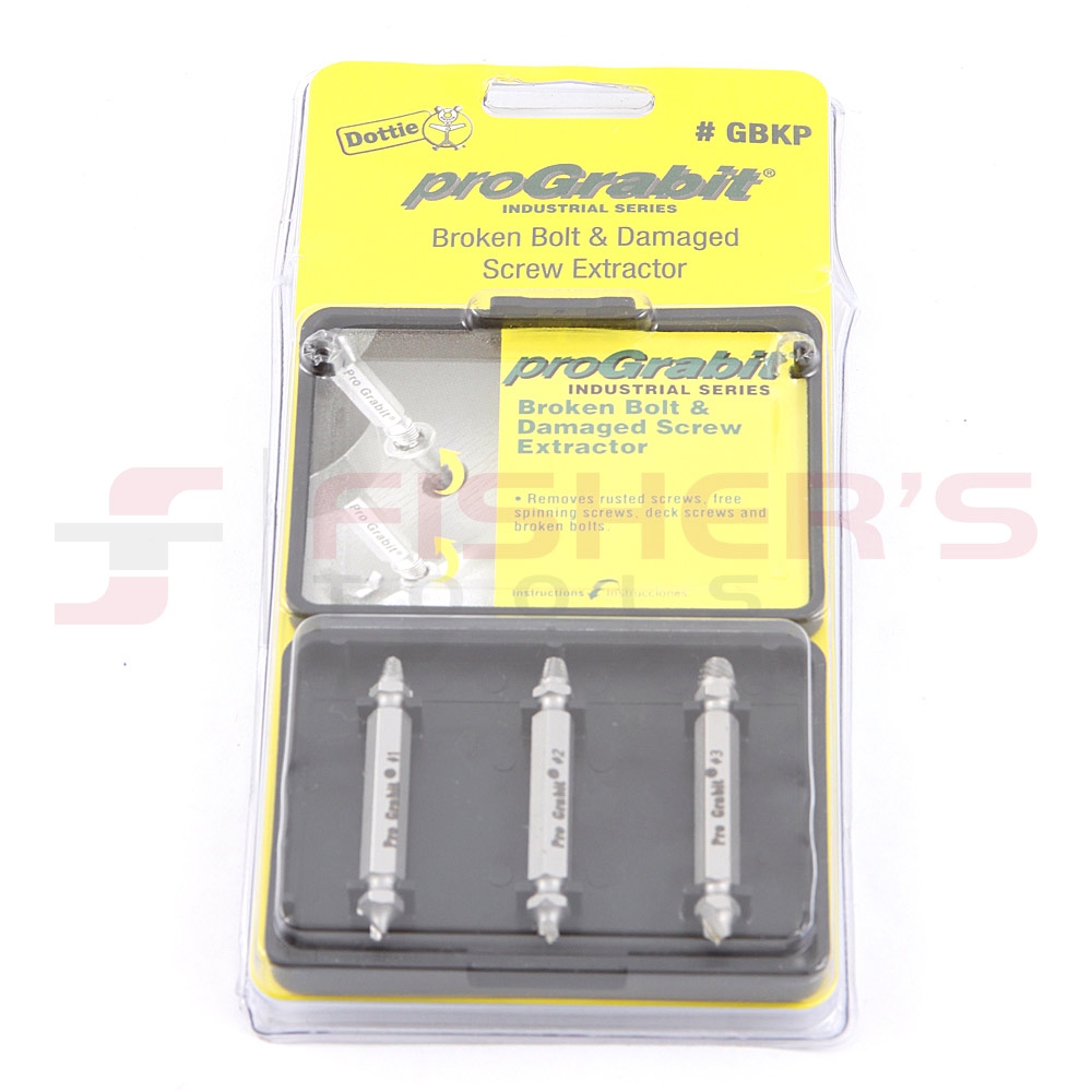 Grabit Pro Broken Bolt and Damaged Screw Extractor Kit