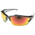 Edge Eyewear Khor - Black / Aqua Precision Red Mirror Lens